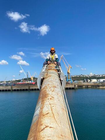 Travaux de soudure en front de mer à Brest