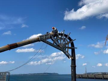 Travaux de soudure en front de mer à Brest