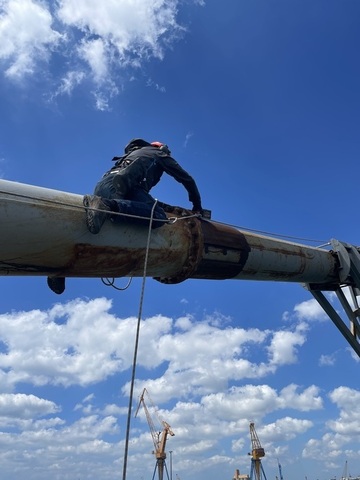 Travaux de soudure en front de mer à Brest